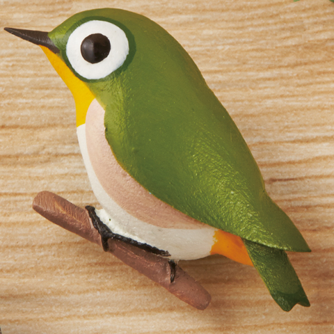 nonoBIRDブローチ メジロ