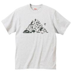 日本野鳥の会 バードショップオンライン Wild Bird アウトドアウェア ｔシャツ 里山の生物多様性 アッシュ 男女兼用