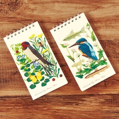 里山の野鳥リングメモ　ツバメ・カワセミ２冊セット